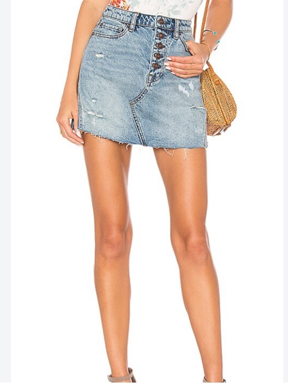 Free People We The Free Denim Skirt Size 27